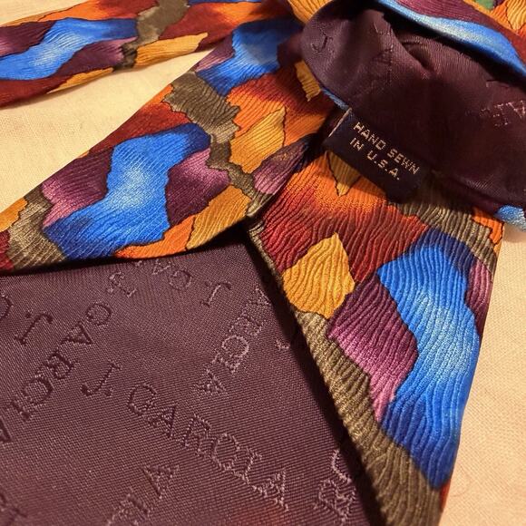 J. Garcia Collector’s Edition Silk Tie – Stonehenge Abstract USA 90s - Picture 8 of 9